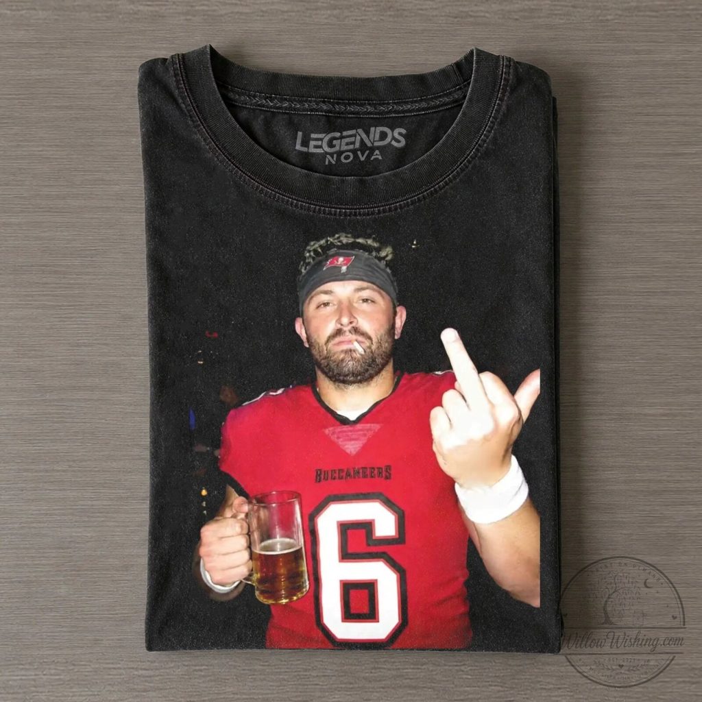 Baker Mayfield Middle Finger Tampa Bay Buccaneers Football T-shirt Baker Mayfield Middle Finger Tampa Bay Buccaneers Football T-shirt