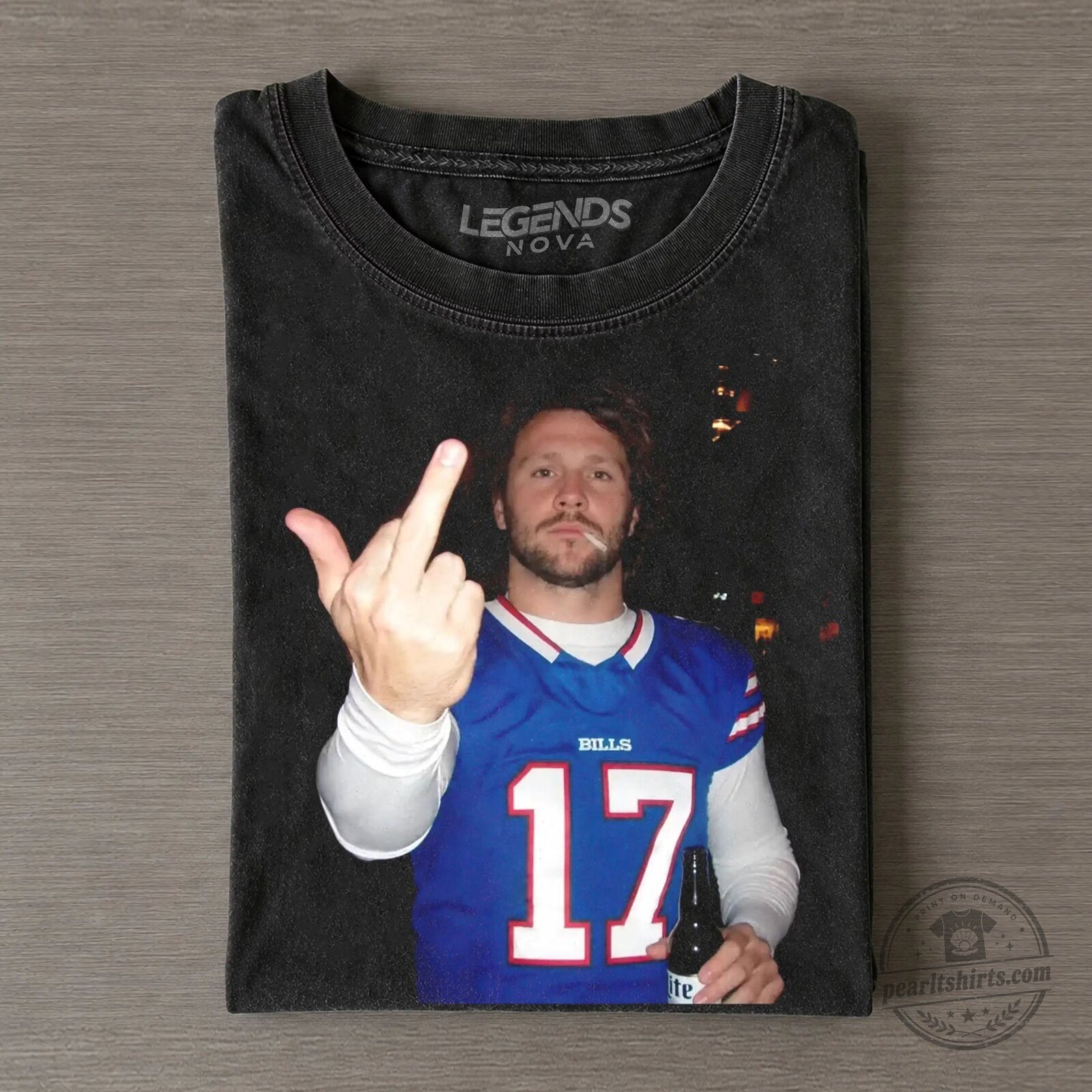 Josh Allen Middle Finger Buffalo Bills Football Fan T-Shirt