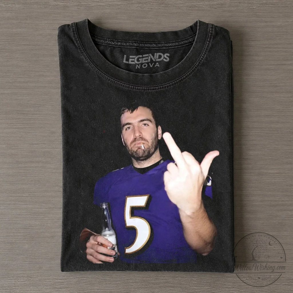 Joe Flacco Baltimore Ravens Football Player Middle Finger T-Shirt Joe Flacco Baltimore Ravens Football Player Middle Finger T-Shirt