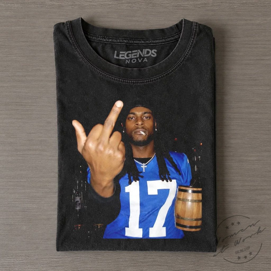 Davante Adams Middle Finger Football Player Black Graphic T-Shirt Davante Adams Middle Finger Football Player Black Graphic T-Shirt
