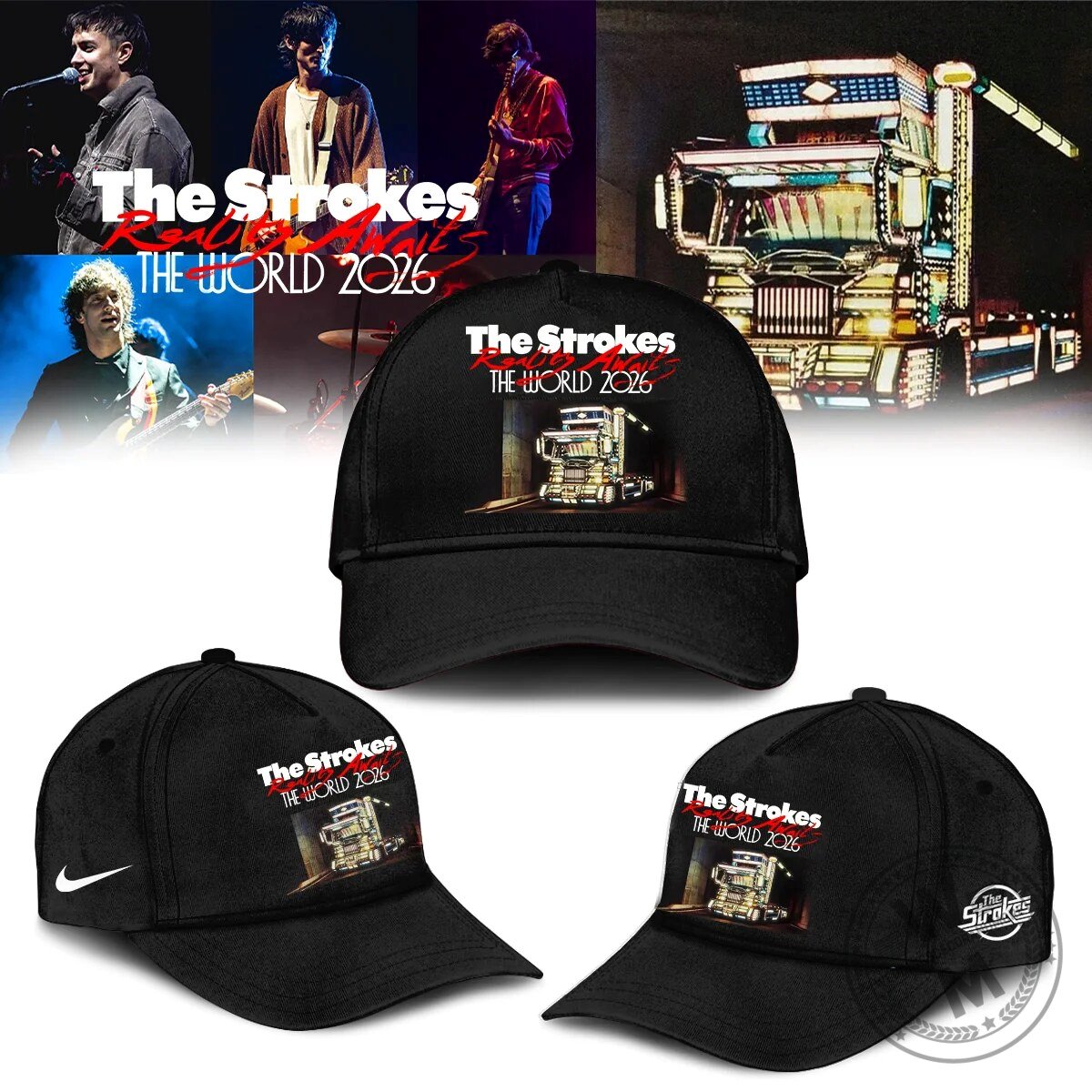 2026 World Tour Signature Zip Hoodie by The Strokes - Reality Awaits Design 3 2026 World Tour Signature Zip Hoodie by The Strokes - Reality Awaits Design
