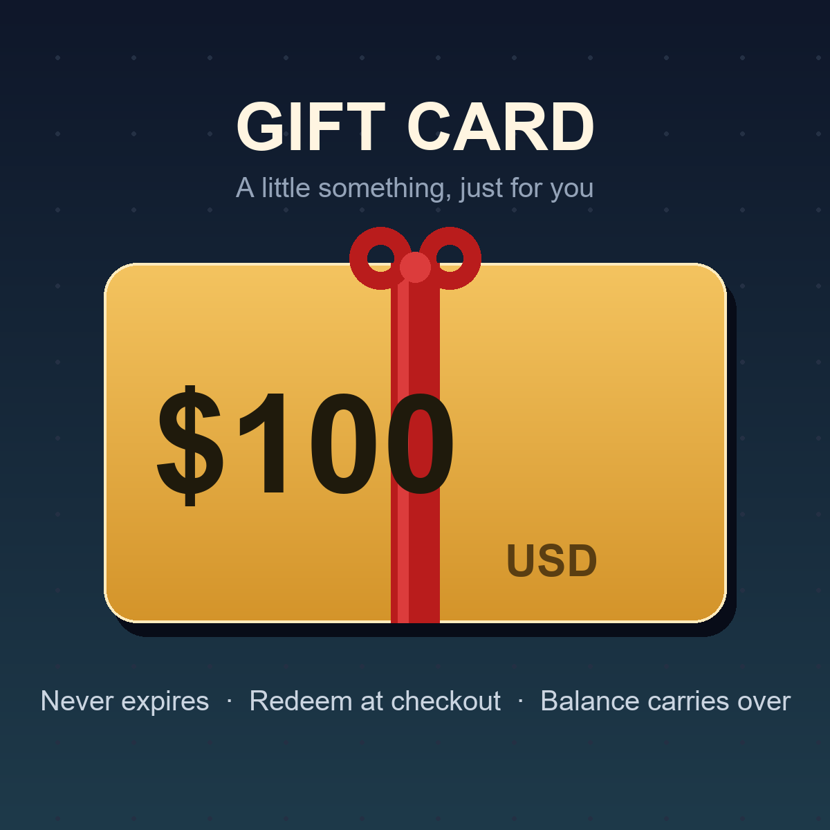 E-Gift Card for Our Store - $100 Digital Voucher 1 Gift Card $100