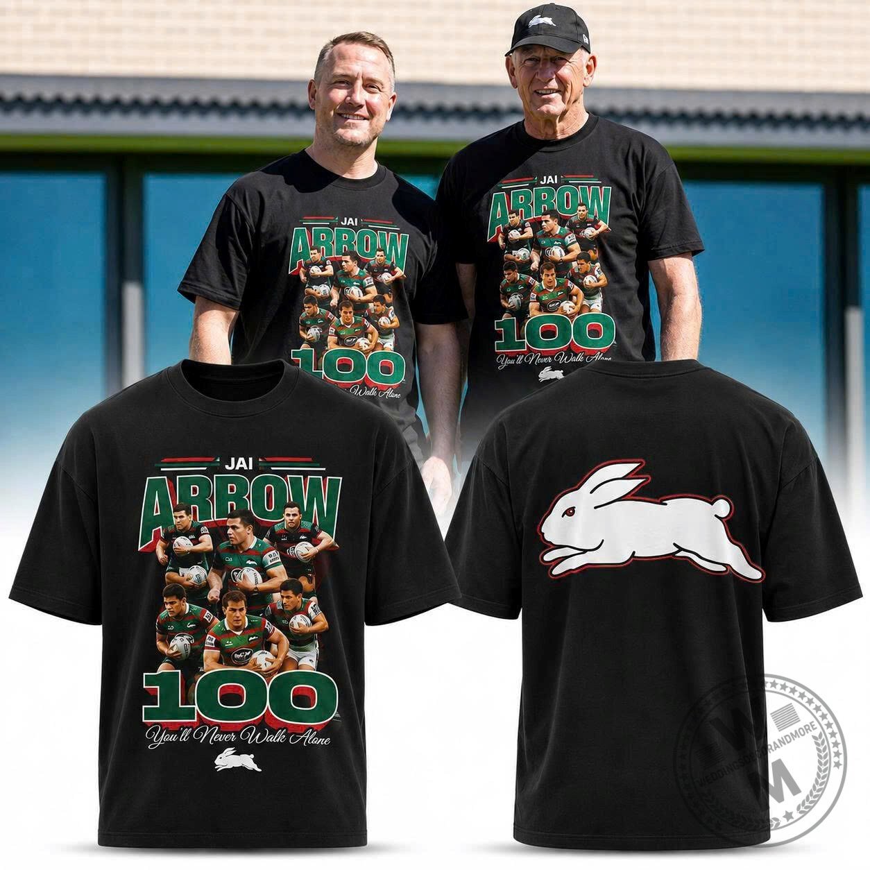 Jai Arrow 100th Game South Sydney Rabbitohs You'll Never Walk Alone T-Shirt