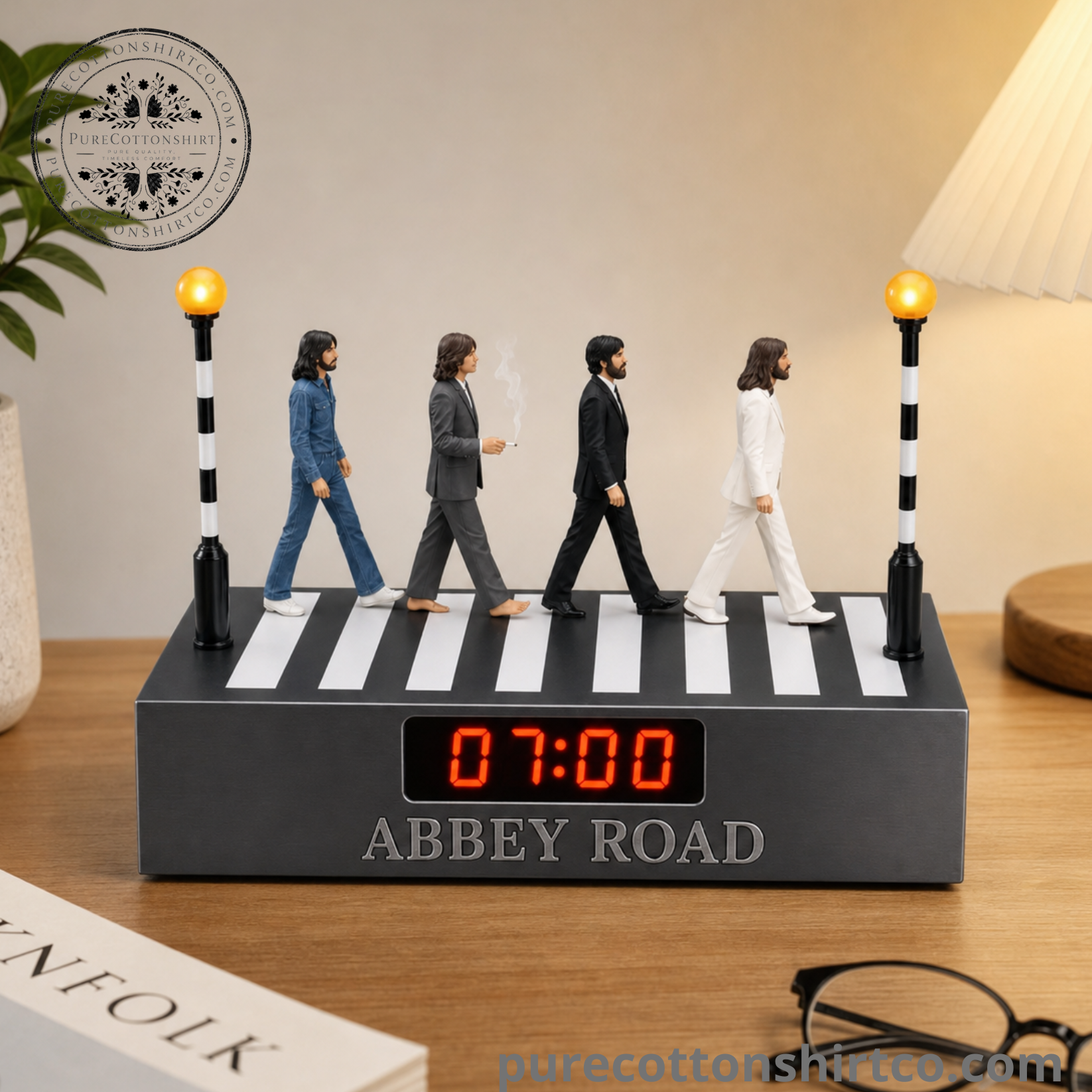 The Beatles Abbey Road Album Cover Digital Desk Clock - Rock Music Decor (2) The Beatles Abbey Road Album Cover Digital Desk Clock – Rock Music Decor — image 2