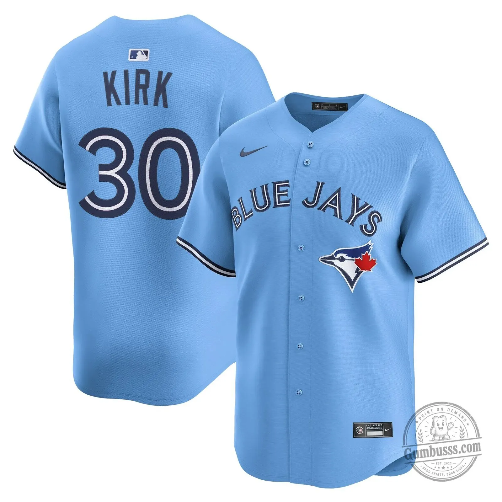 Toronto Blue Jays Alejandro Kirk Light Blue Baseball Jersey