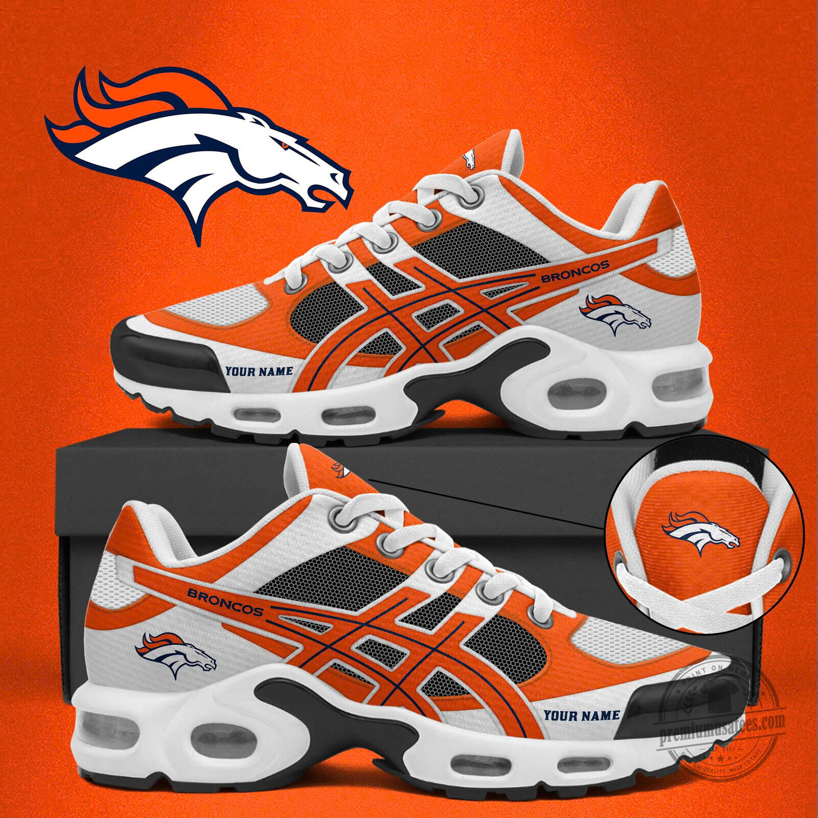 Denver Broncos NFL Football Team Personalized Air Max Plus Shoes
