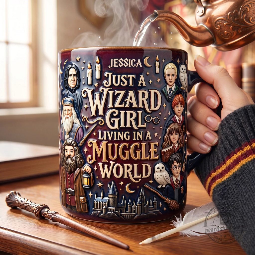 Harry Potter Coffee Lovers Mug, Just a Wizard Girl Living in a Muggle World Harry Potter Coffee Lovers Mug, Just a Wizard Girl Living in a Muggle World