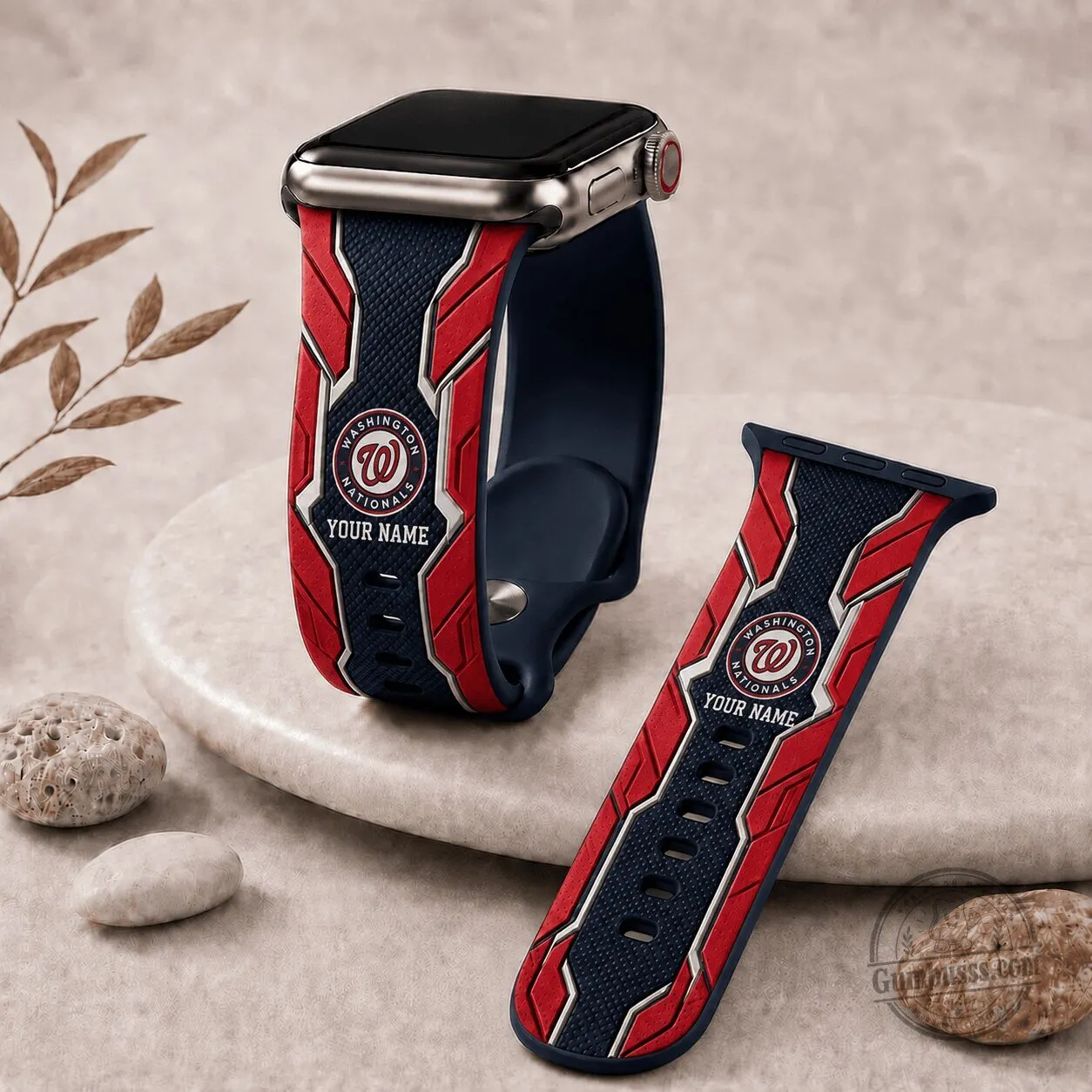 Washington Nationals Baseball Team Custom Name Apple Watch Band
