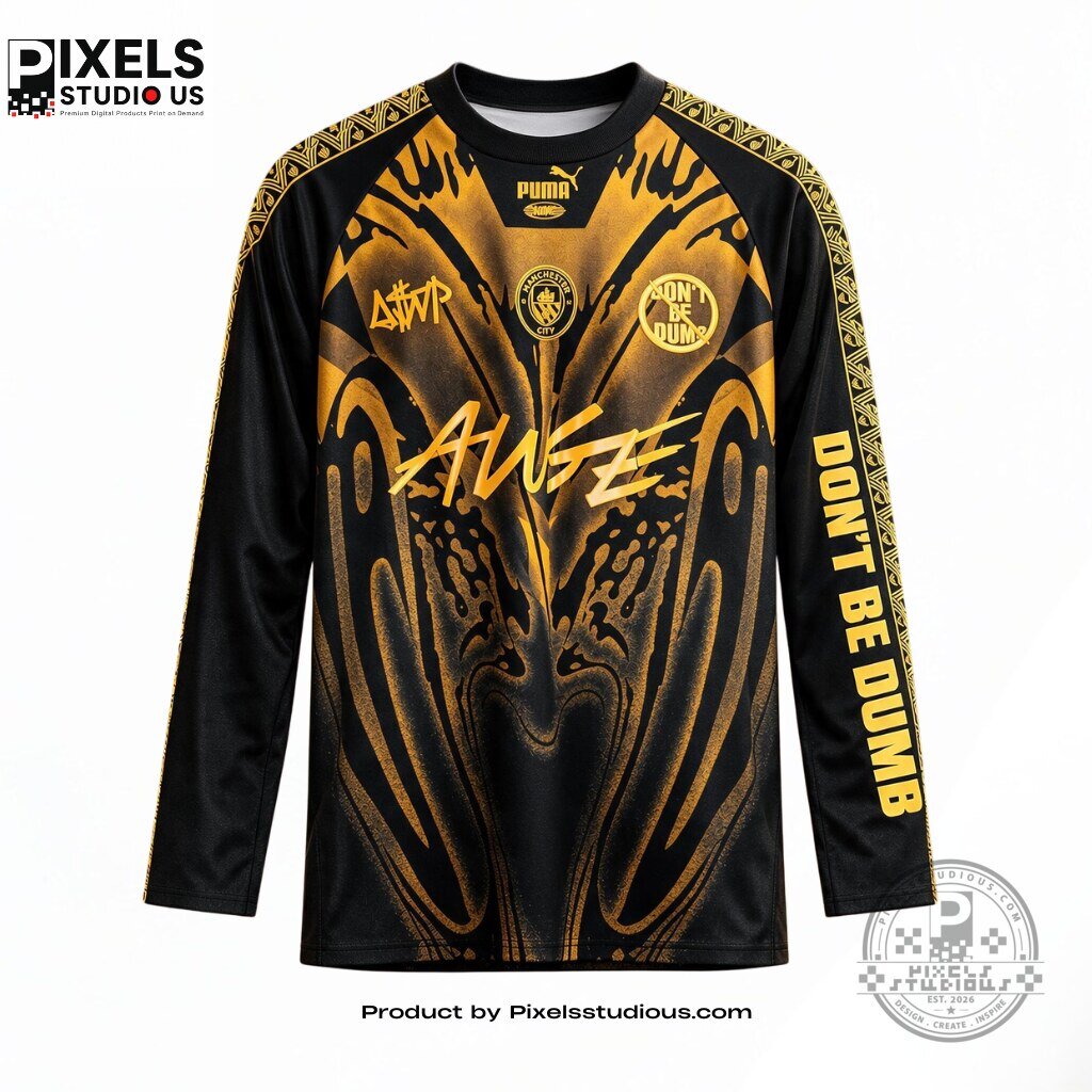 PUMA x ASAP Rocky x Manchester City Dont Be Dumb Long Sleeve Jersey PUMA x ASAP Rocky x Man City "Don't Be Dumb" Long Sleeve Jersey – image 2 of 6