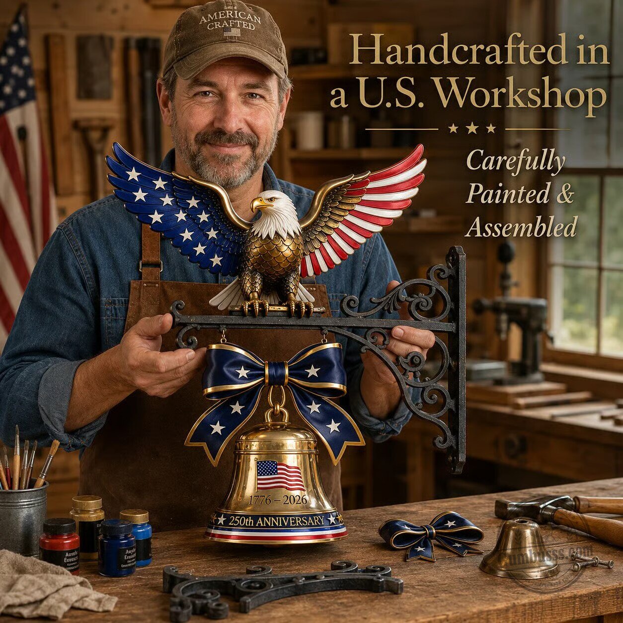 American Eagle Spirit of Liberty 250th Anniversary Commemorative Bell 3 American Eagle Spirit of Liberty 250th Anniversary Commemorative Bell