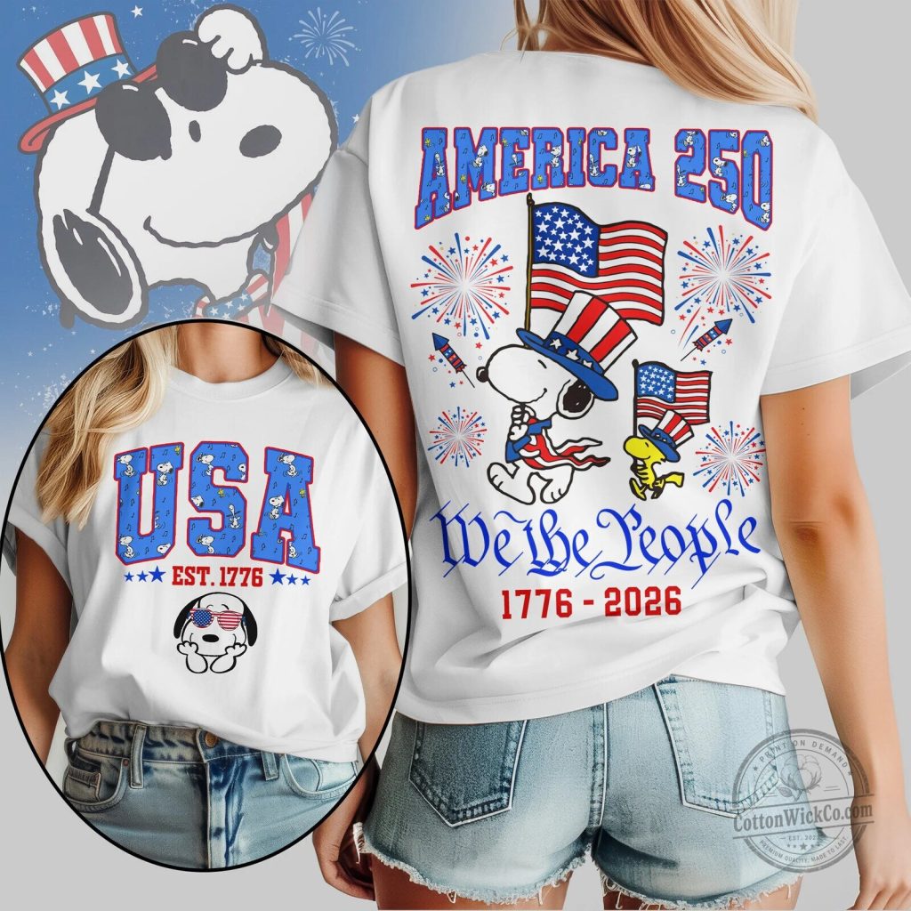 Snoopy Fourth of July America 250 We The People 1776-2026 T-Shirt Snoopy Fourth of July America 250 We The People 1776-2026 T-Shirt