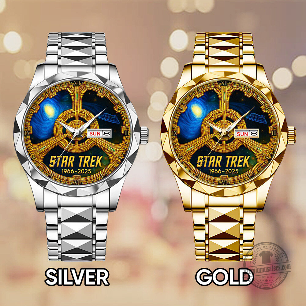 Star Trek Gold Plated Stainless Steel Watch with Date Display 6 Star Trek Gold Plated Stainless Steel Watch with Date Display