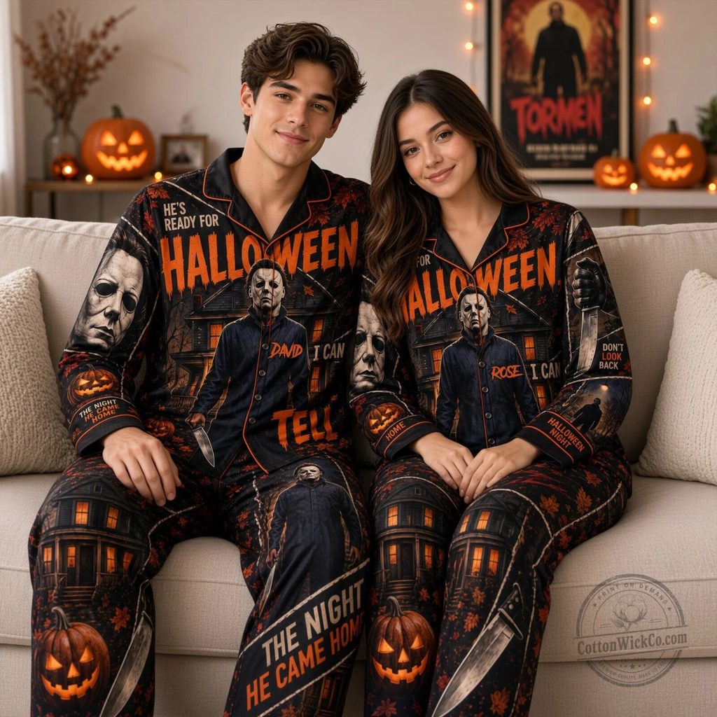 Michael Myers Halloween Horror Movie Pajamas Set Michael Myers Halloween Horror Movie Pajamas Set
