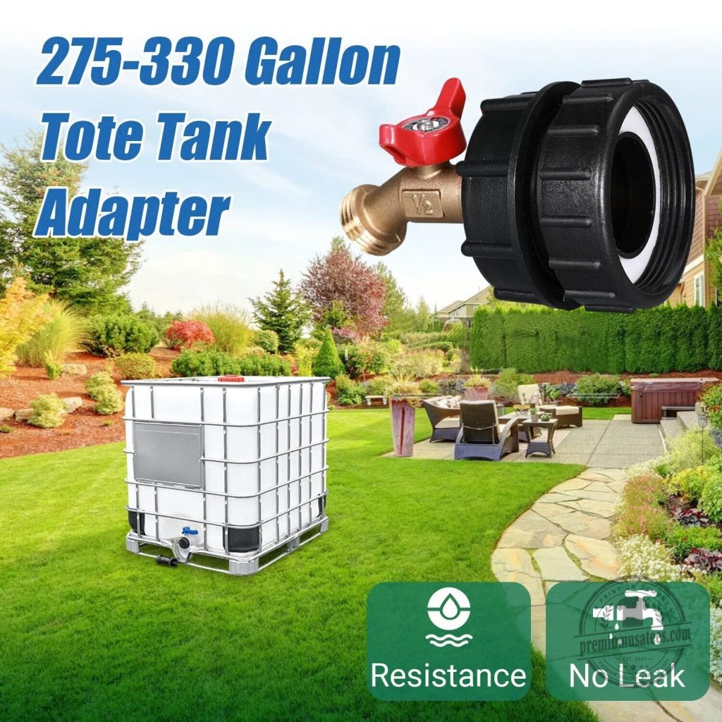 IBC Tote Tank Adapter with Brass Faucet for 275-330 Gallon Water Tanks IBC Tote Tank Adapter with Brass Faucet for 275-330 Gallon Water Tanks