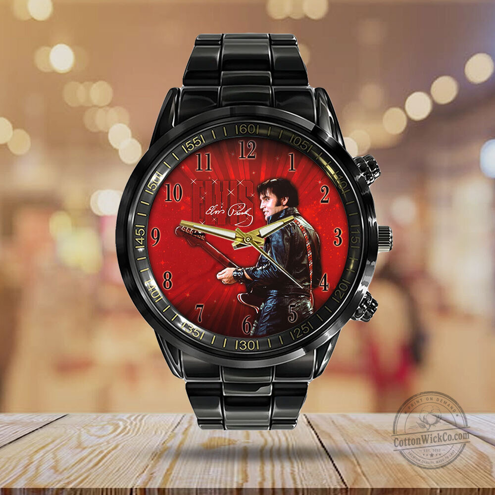 Elvis Presley The King of Rock and Roll Red Burst Stainless Steel Watch 5 Elvis Presley The King of Rock and Roll Red Burst Stainless Steel Watch