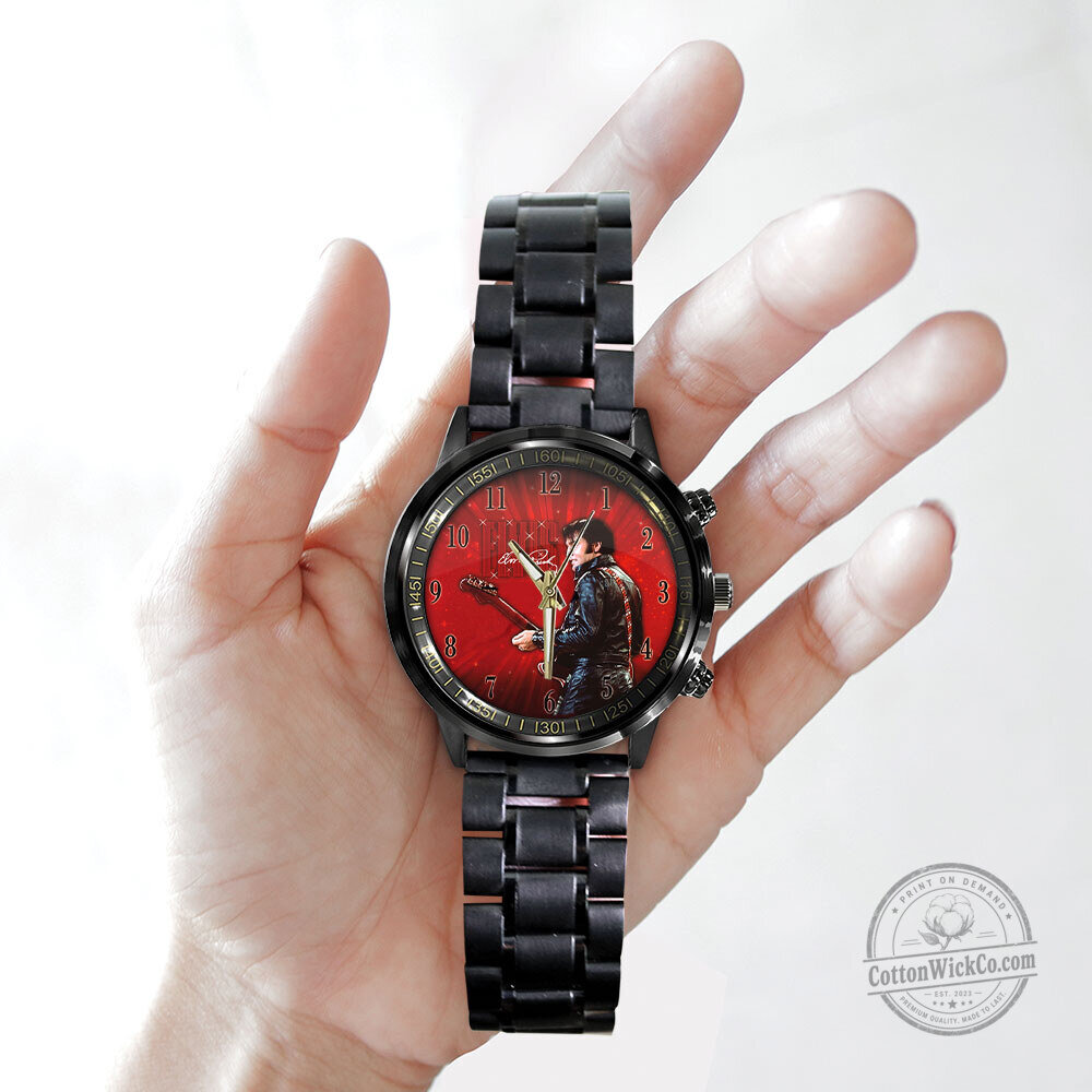 Elvis Presley The King of Rock and Roll Red Burst Stainless Steel Watch 6 Elvis Presley The King of Rock and Roll Red Burst Stainless Steel Watch