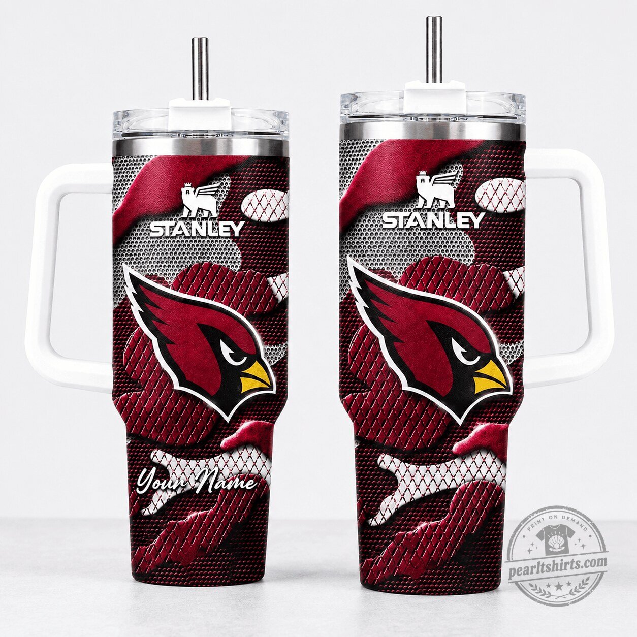 Arizona Cardinals Football Team Logo Stanley Style Insulated Tumbler