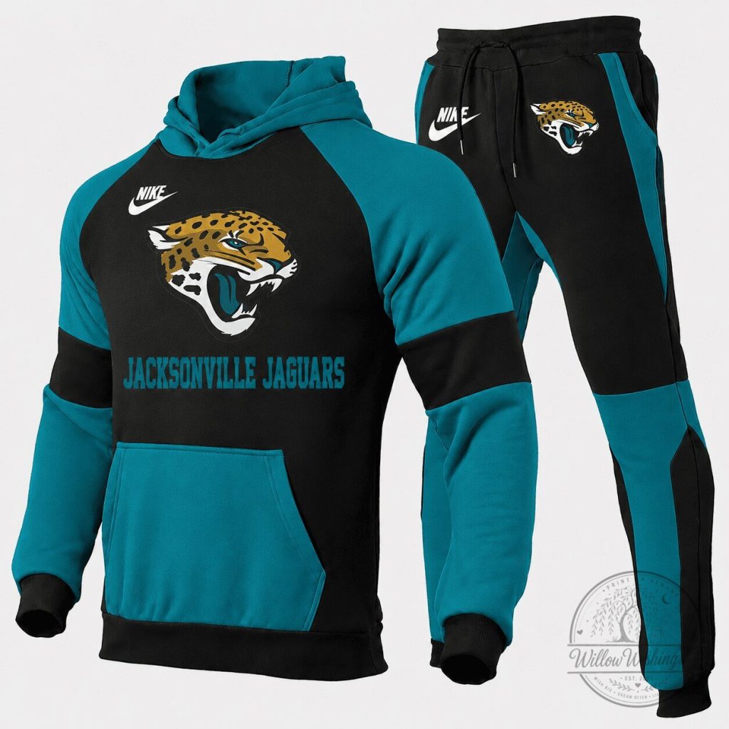 Jacksonville Jaguars Football Team Hoodie and Sweatpants Tracksuit Set Jacksonville Jaguars Football Team Hoodie and Sweatpants Tracksuit Set