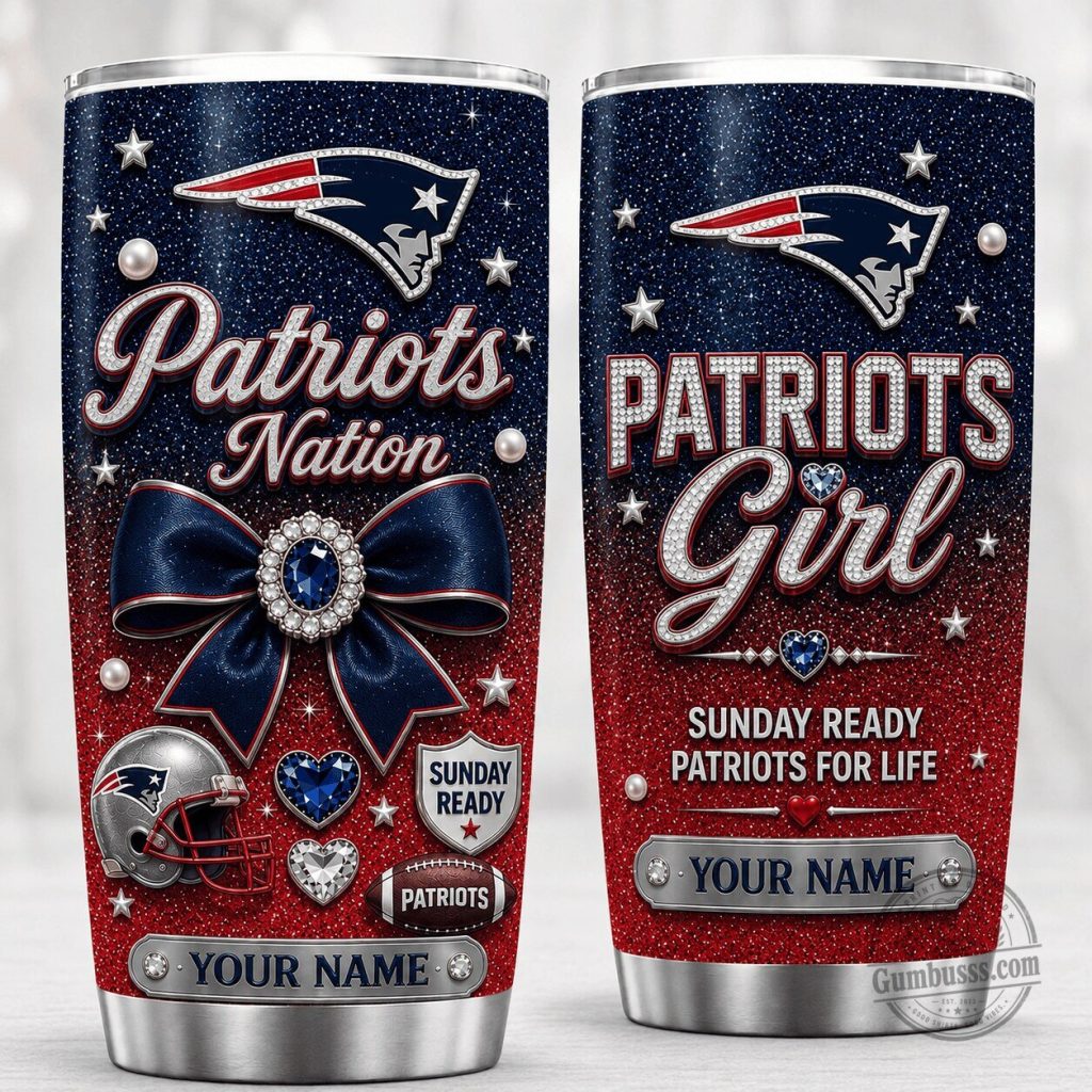 New England Patriots Nation Girl Custom Name Stainless Steel Tumbler New England Patriots Nation Girl Custom Name Stainless Steel Tumbler