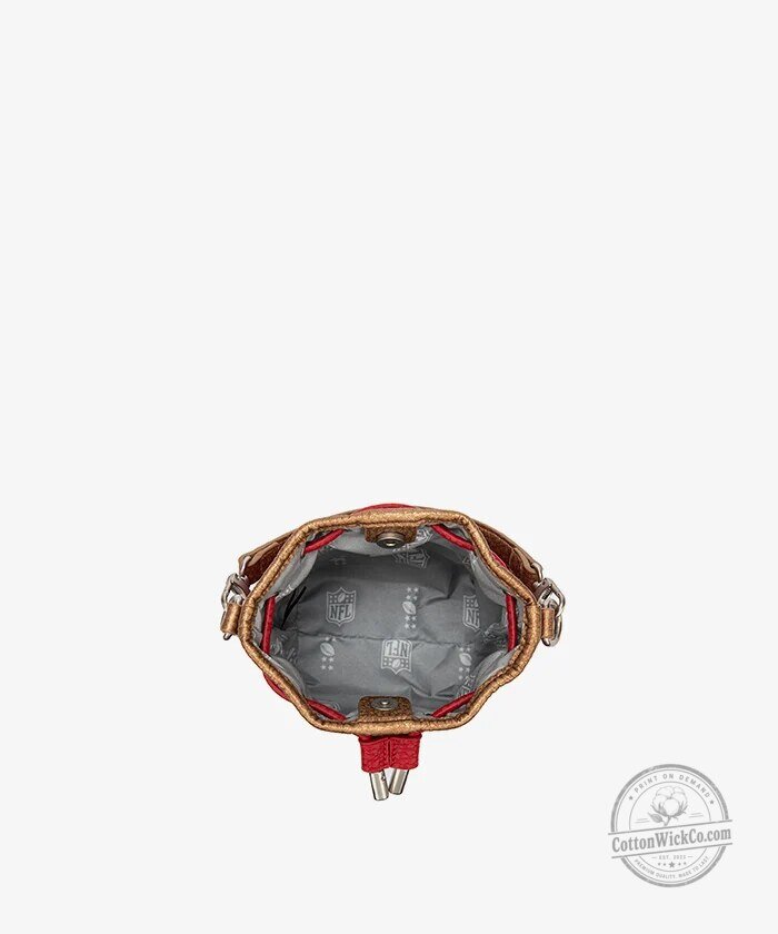 San Francisco 49ers Floral Embossed Red Leather Drawstring Bucket Bag 15 San Francisco 49ers Floral Embossed Red Leather Drawstring Bucket Bag