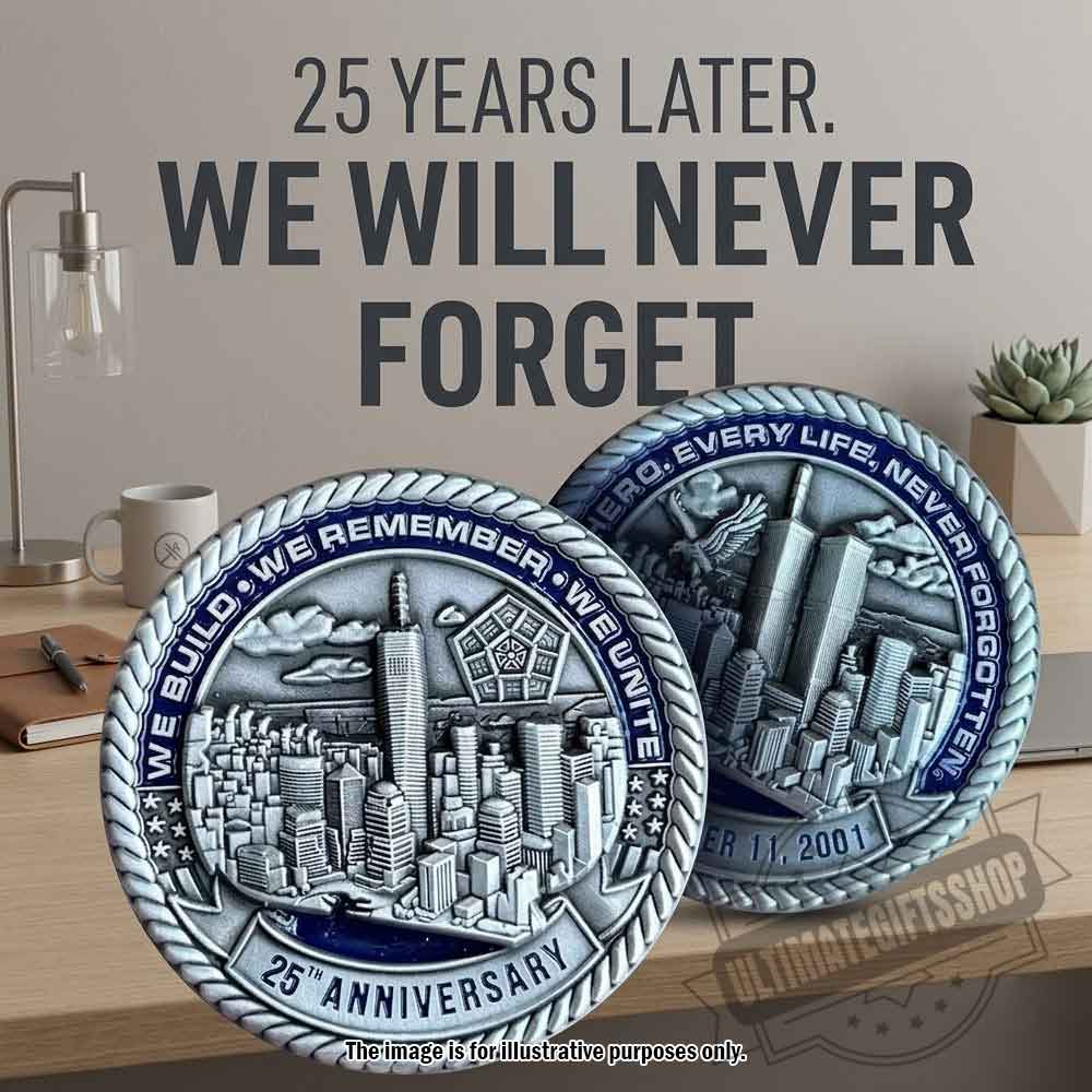 9/11 25th Anniversary Commemorative Challenge Coin