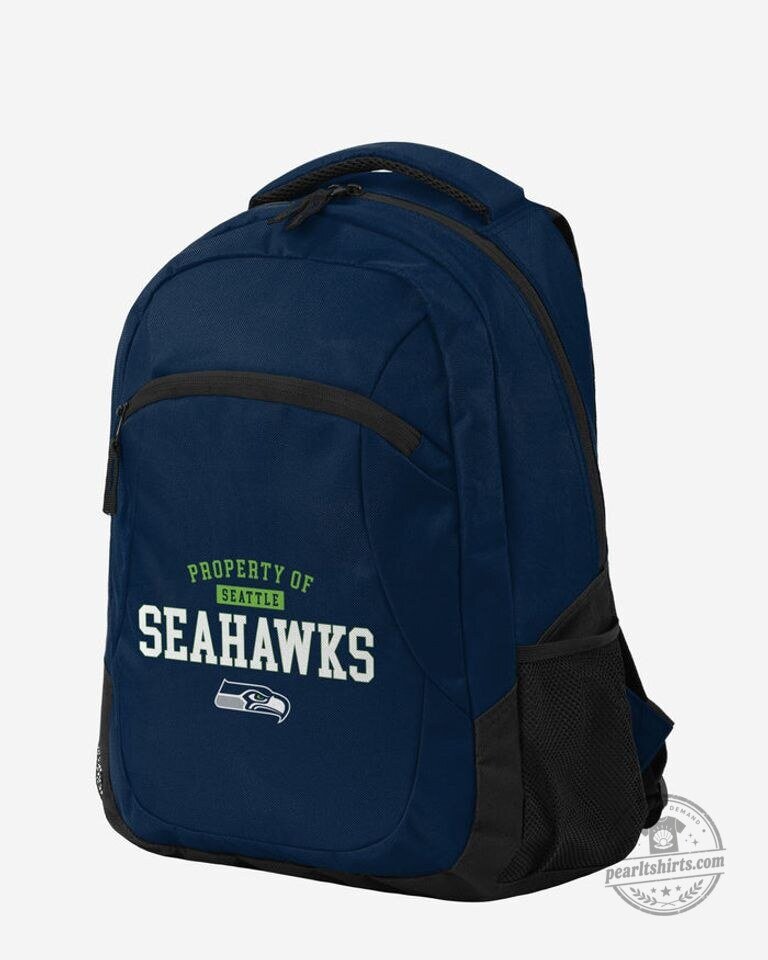 Seattle Seahawks Property Of Football Team Logo Backpack 8 Seattle Seahawks Property Of Football Team Logo Backpack