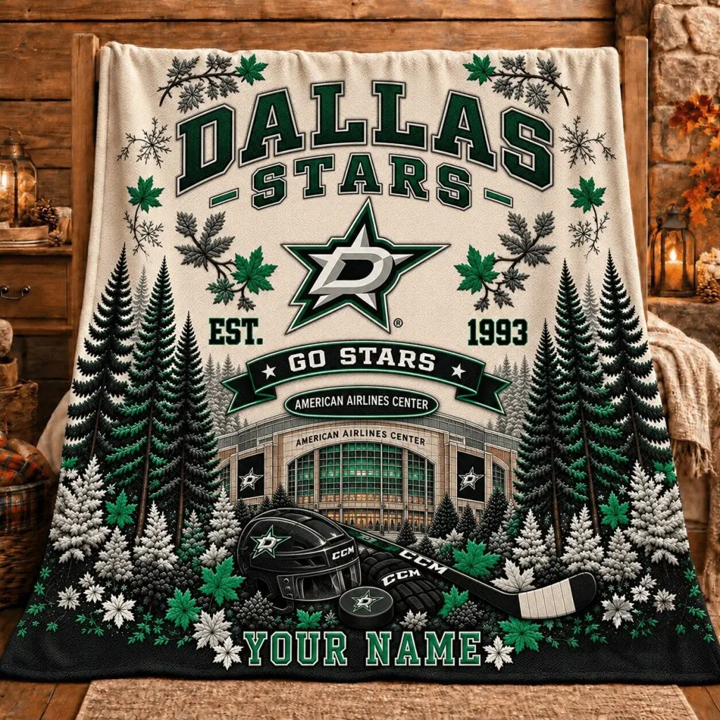 Dallas Stars National Hockey League Christmas Blanket Dallas Stars National Hockey League Christmas Blanket