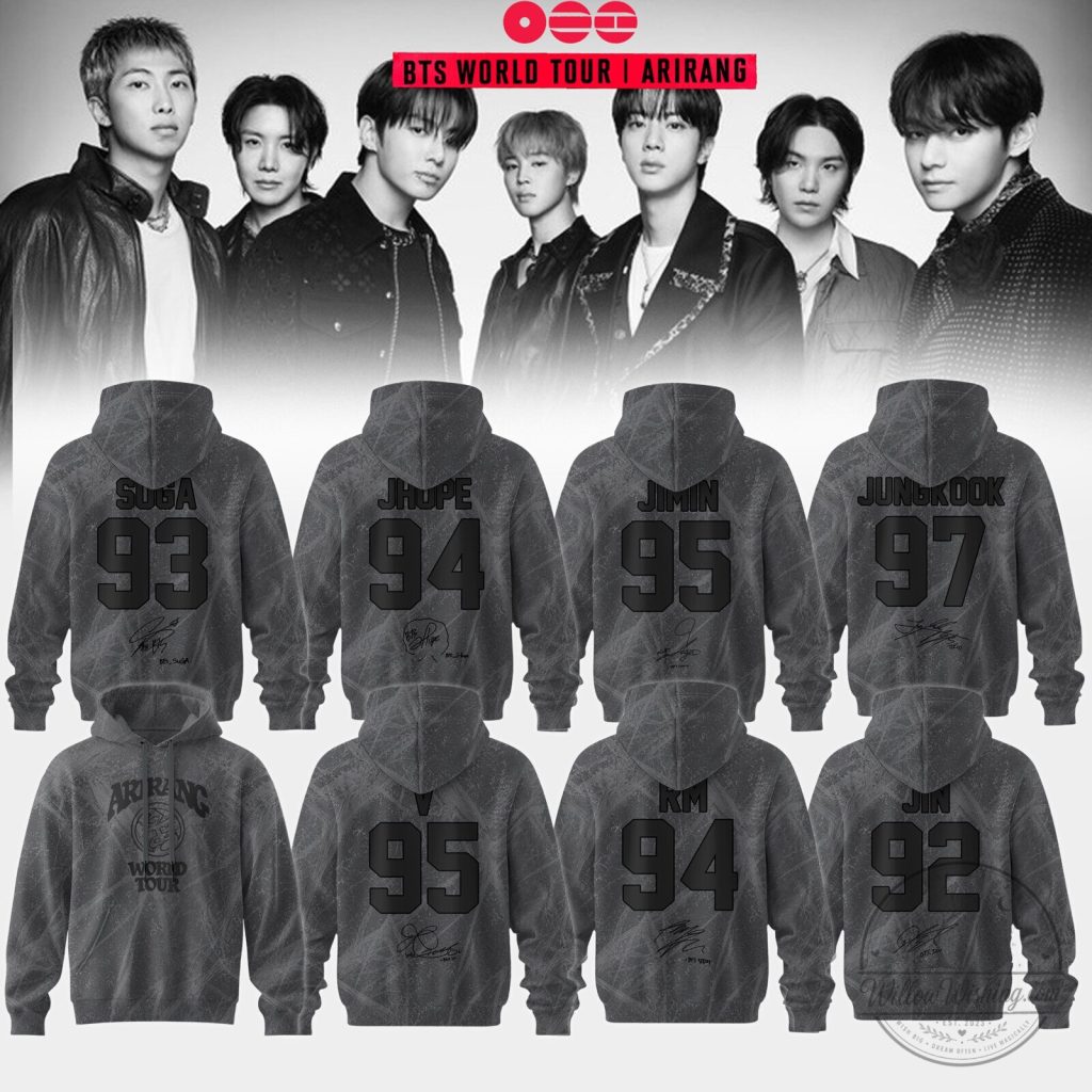 BTS Arirang World Tour Group Signature Hoodie BTS Arirang World Tour Group Signature Hoodie