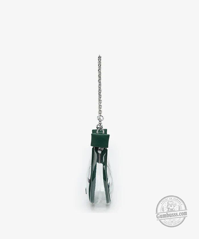 Michigan State Spartans Clear Crescent Shoulder Bag with Coin Purse 16 Michigan State Spartans Clear Crescent Shoulder Bag with Coin Purse