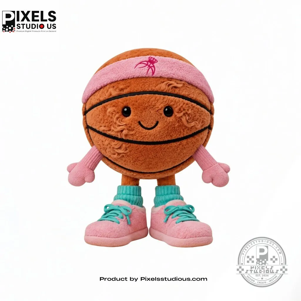 Varsity Val Basketball Plush Pillow