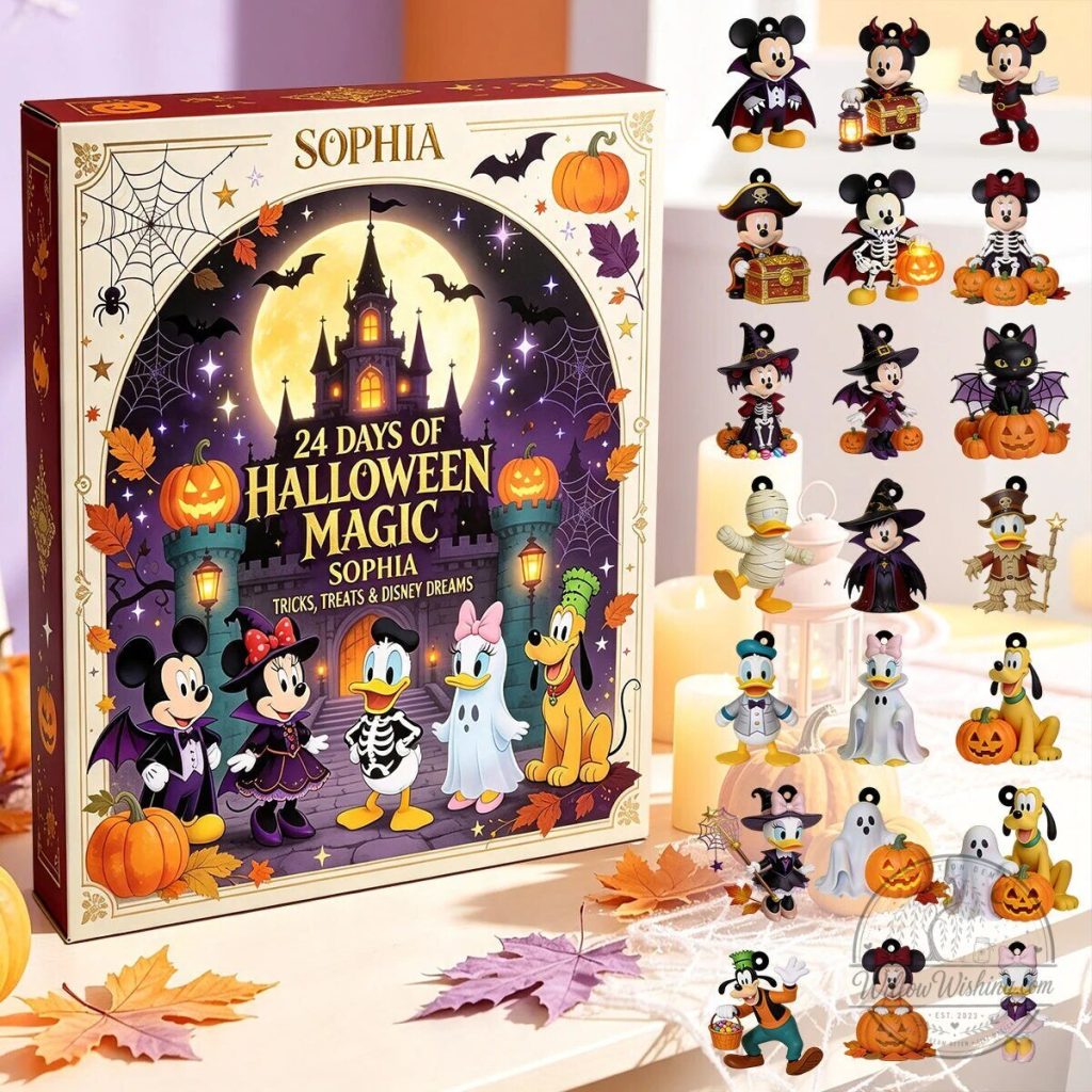 Disney Mickey Mouse and Friends Halloween Magic 24 Days Advent Calendar Box Disney Mickey Mouse and Friends Halloween Magic 24 Days Advent Calendar Box 2D