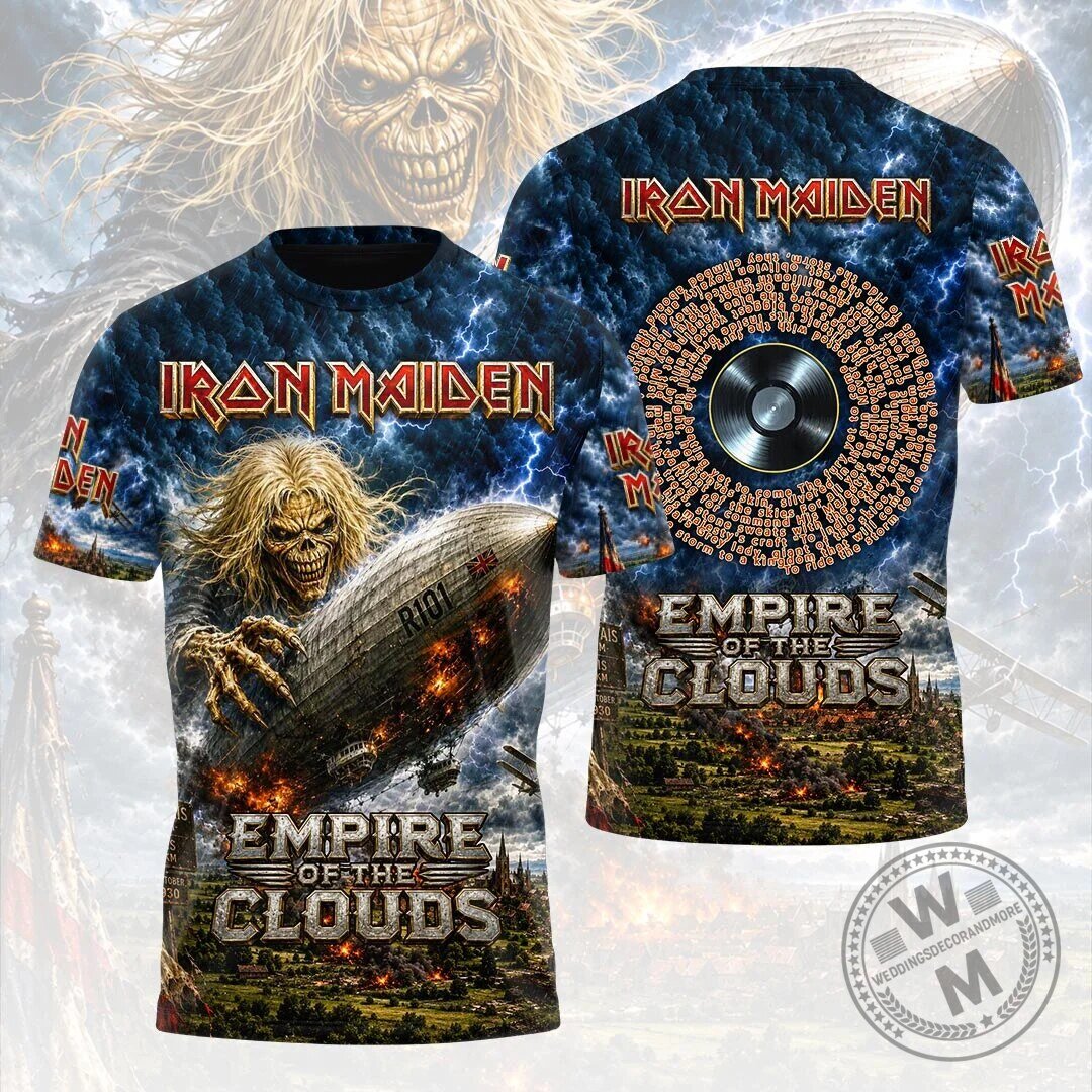 Iron Maiden Empire of the Clouds Album Art Heavy Metal Music T-Shirt