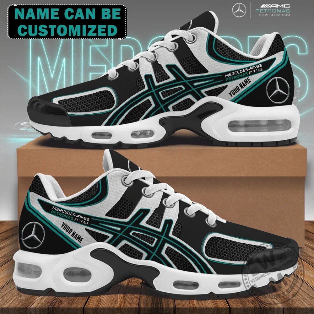 Mercedes-AMG Petronas Formula One Team Personalized Black and White Shoes