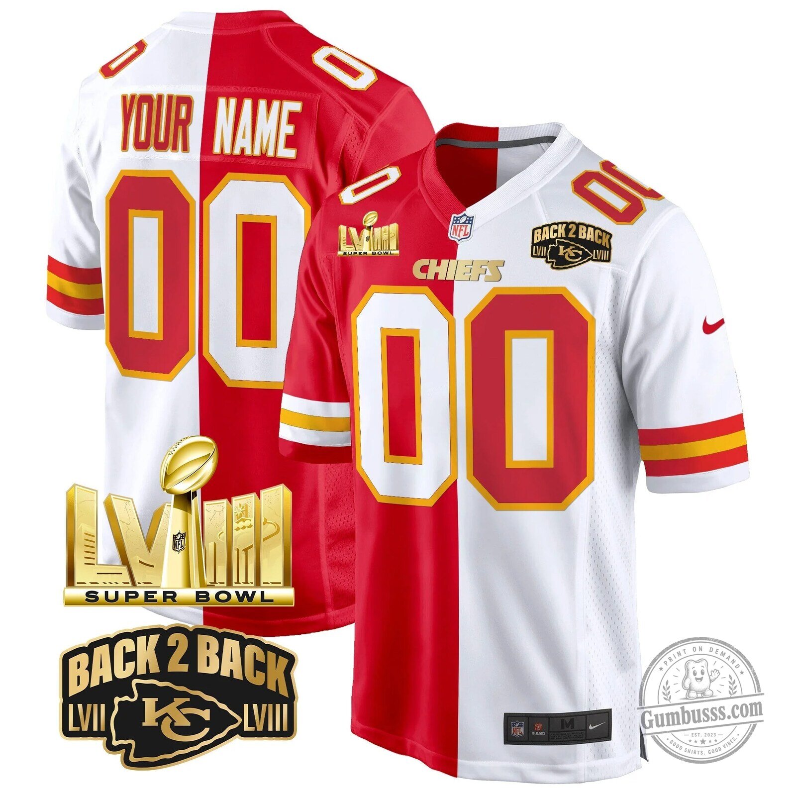 Kansas City Chiefs Super Bowl LVIII Back 2 Back Black Football Jersey 10 Kansas City Chiefs Super Bowl LVIII Back 2 Back Black Football Jersey