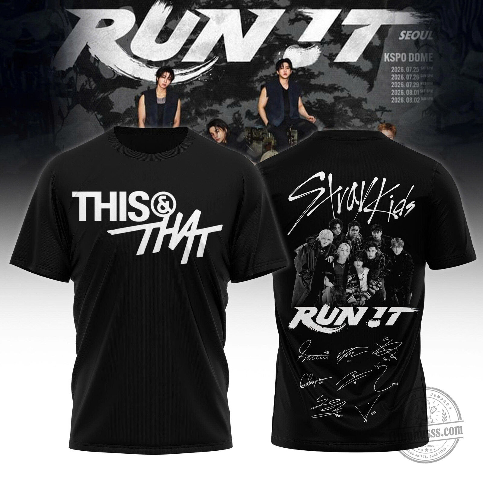 Stray Kids – Run It World Tour 2026 Limited Edition T-Shirt