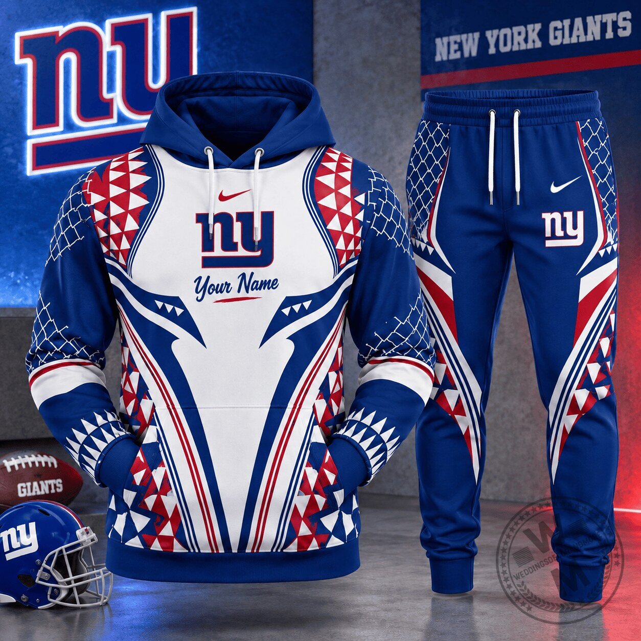 New York Giants NFL Football Team Polynesian Pattern Hoodie 1 New York Giants NFL Football Team Polynesian Pattern Hoodie
