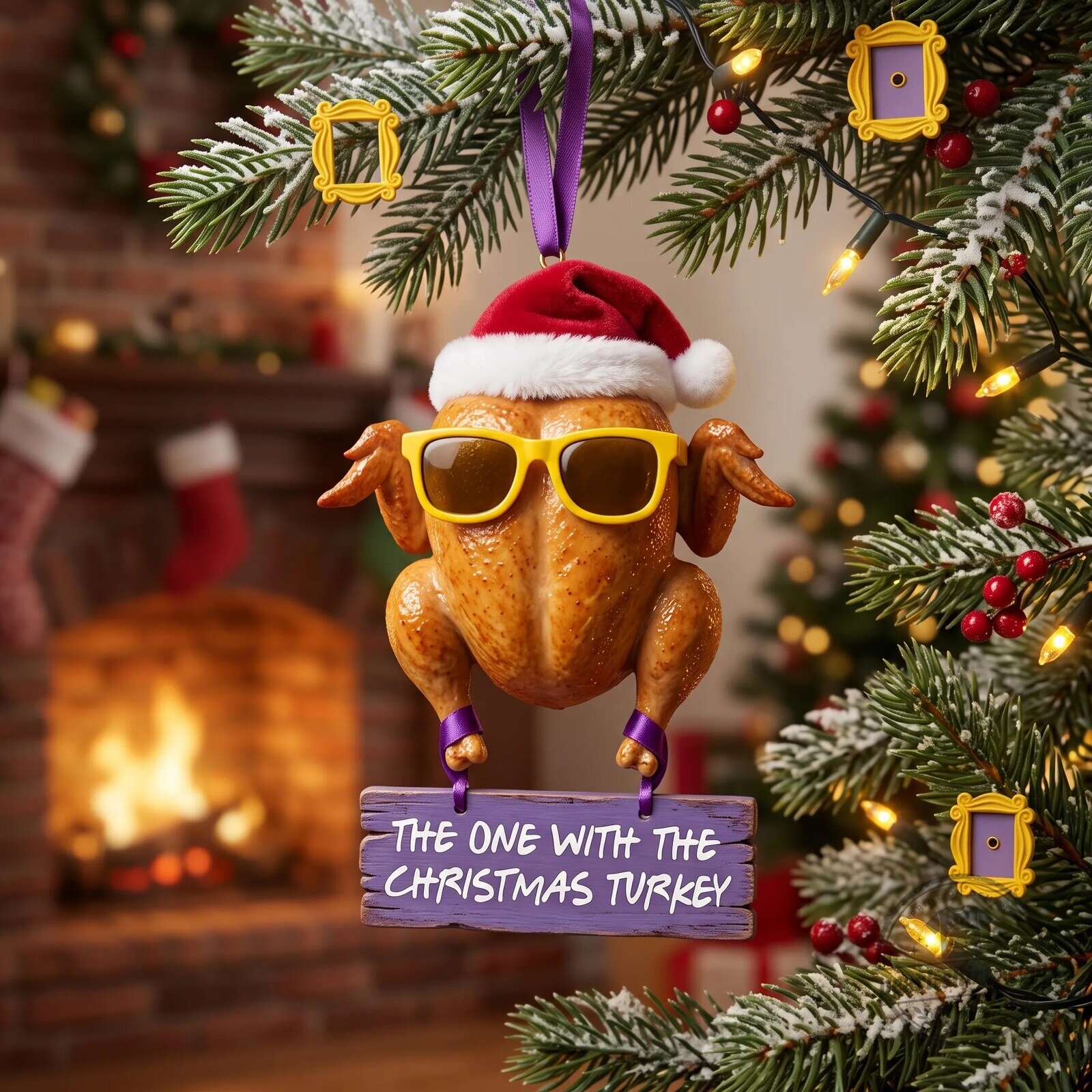 Friends The One With The Christmas Turkey Thanksgiving Holiday Ornament