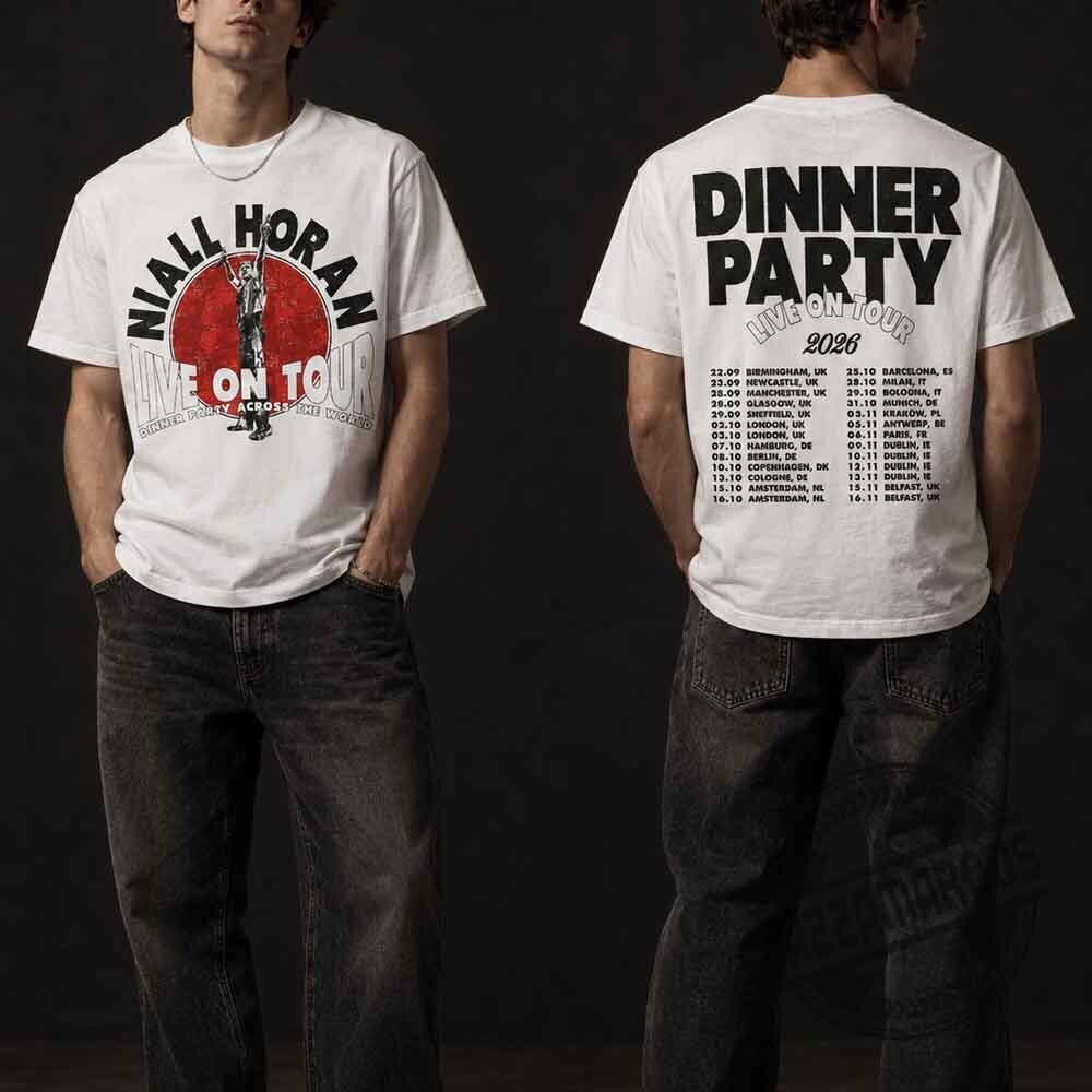 Niall Horan Dinner Party Live On Tour 2026 T-Shirt 4 Niall Horan Dinner Party Live On Tour 2026 T-Shirt