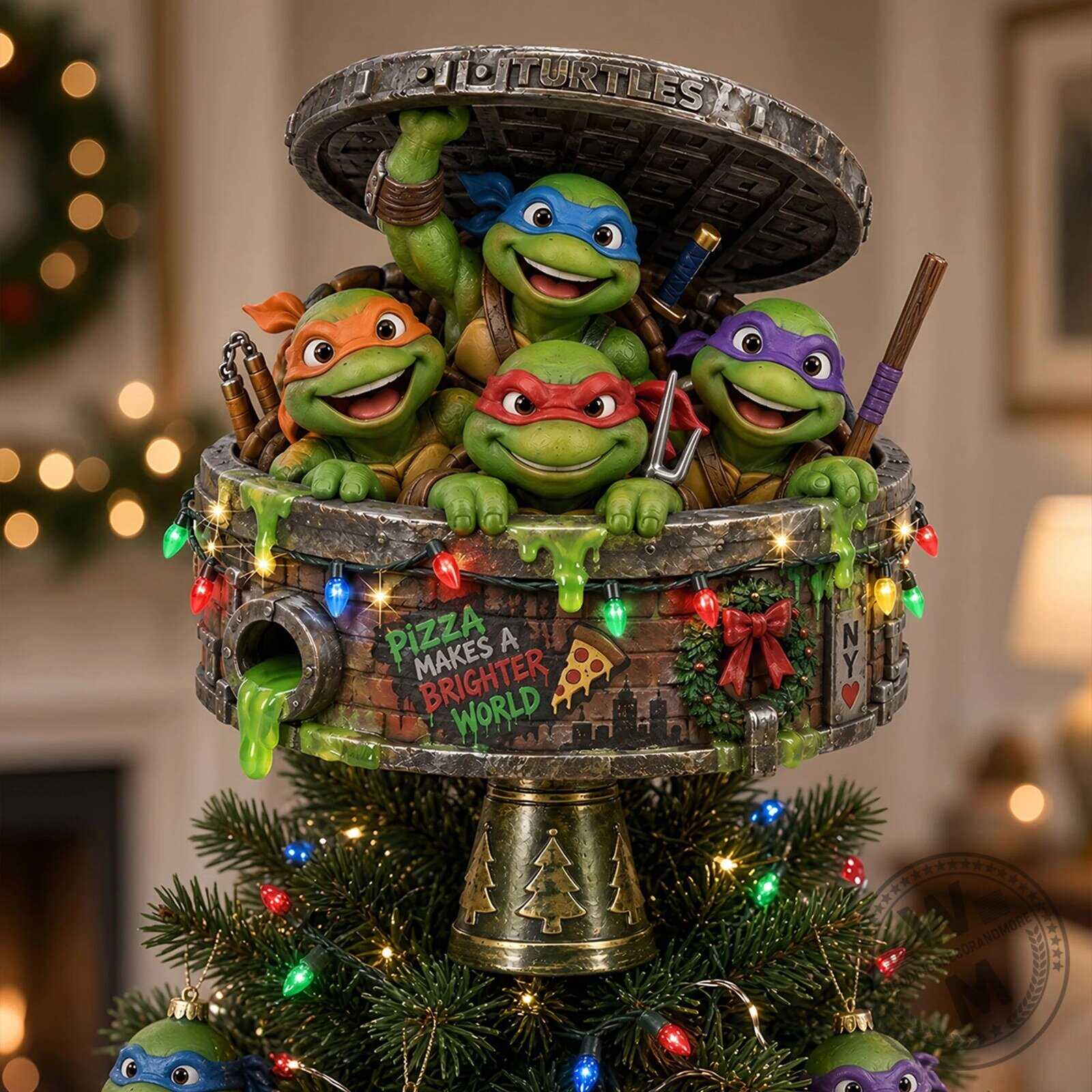 Teenage Mutant Ninja Turtles Personalized Christmas Tree Topper 3 Teenage Mutant Ninja Turtles Personalized Christmas Tree Topper