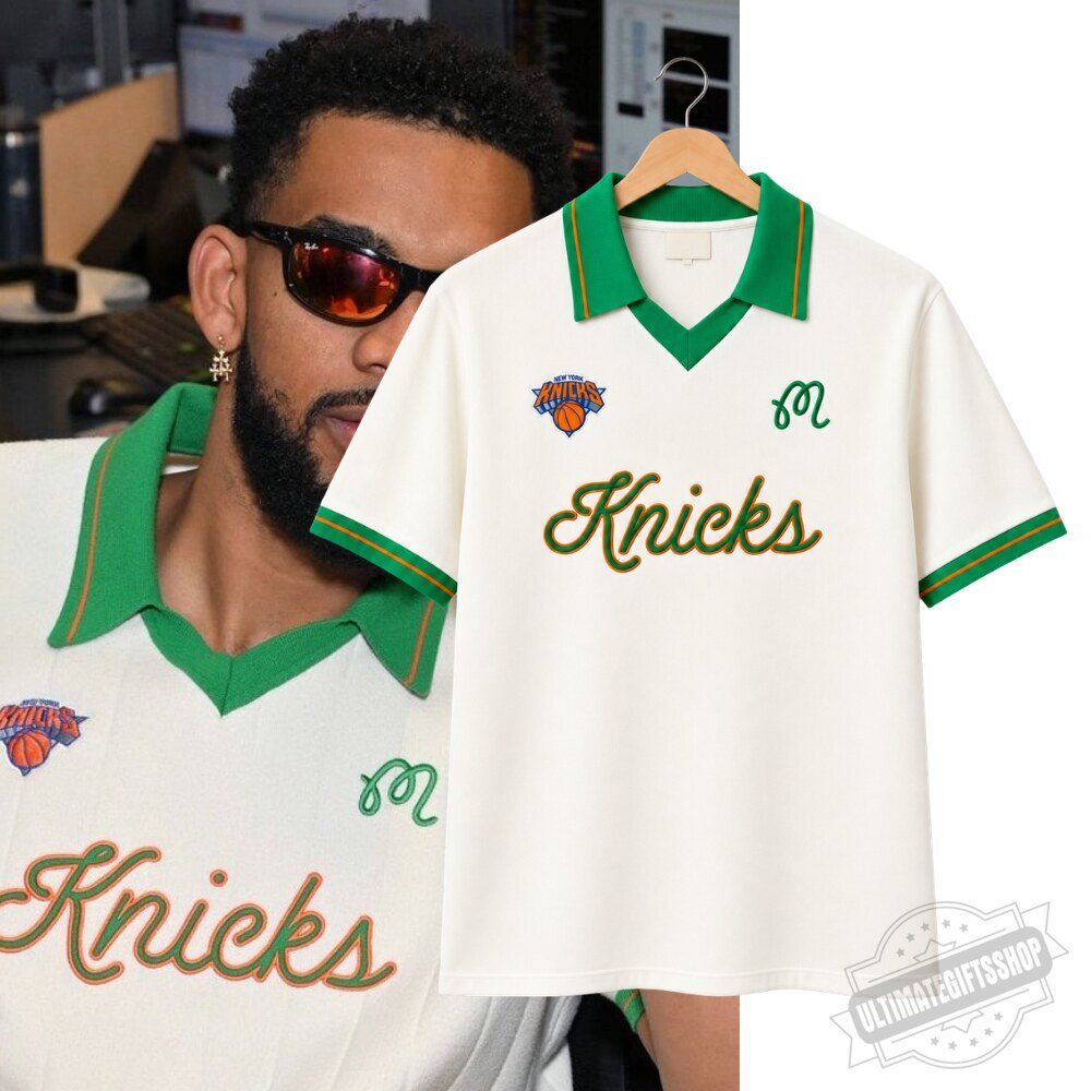 Karl-Anthony Towns Malbon x Knicks Cream Uptown Polo Jersey Shirt