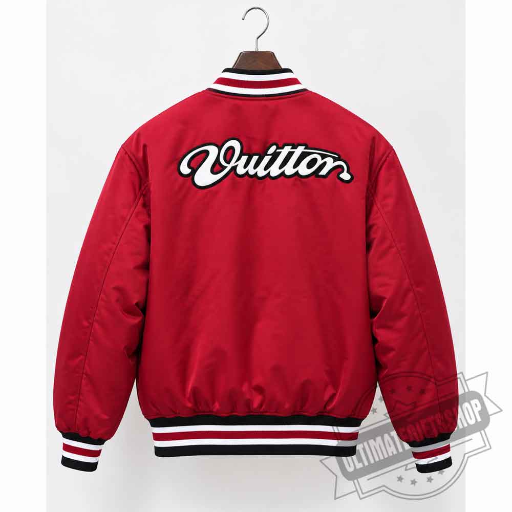 Pharrell Williams x Red LV Records Bomber Jacket – Paris JAY-Z Concert Edition (3) Pharrell Williams x Red LV Records Bomber Jacket – Paris JAY-Z Concert Edition – image 3 of 4