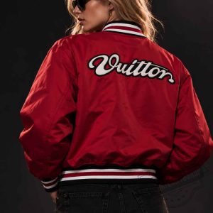 Pharrell Williams x Red LV Records Bomber Jacket – Paris JAY-Z Concert Edition 7 Pharrell Williams x Red LV Records Bomber Jacket – Paris JAY-Z Concert Edition