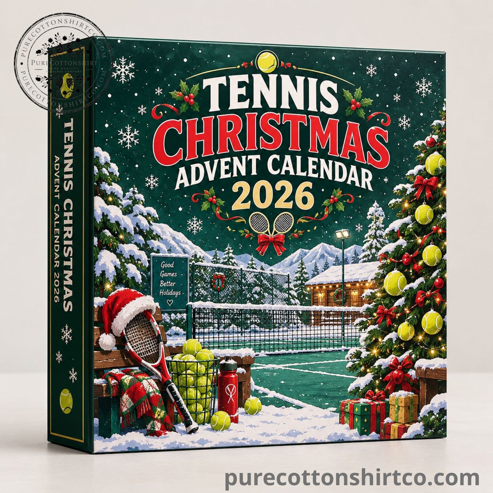 Tennis Christmas Advent Calendar 2026 - 24 Days Flat Acrylic Ornaments Box Tennis Christmas Advent Calendar 2026 - 24 Acrylic Ornaments – image 2 of 4