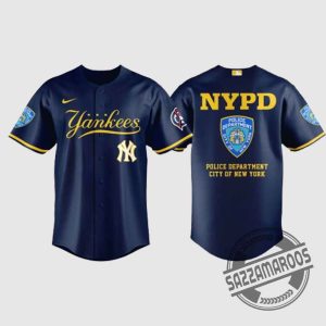 New York Yankees NYPD Memorial 9/11 Tribute Baseball Jersey 4 New York Yankees NYPD Memorial 9/11 Tribute Baseball Jersey