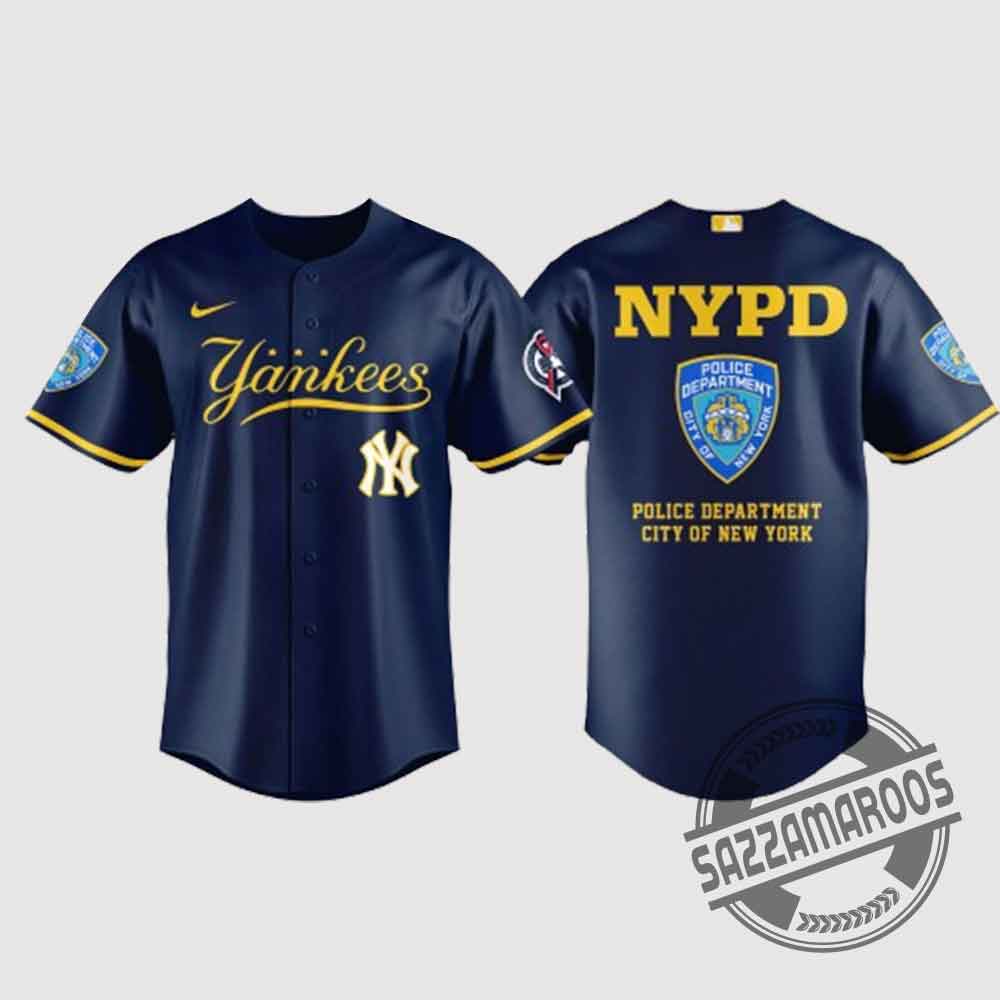 New York Yankees NYPD Memorial 9/11 Tribute Baseball Jersey New York Yankees NYPD Memorial 9/11 Tribute Baseball Jersey