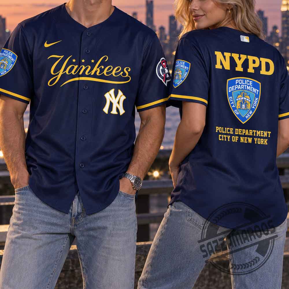 New York Yankees NYPD Memorial 9/11 Tribute Baseball Jersey New York Yankees NYPD Memorial 9/11 Tribute Baseball Jersey – image 3 of 4