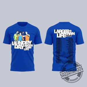 Laundry Day Larger Than Life Tour 2026 Blue T-Shirt