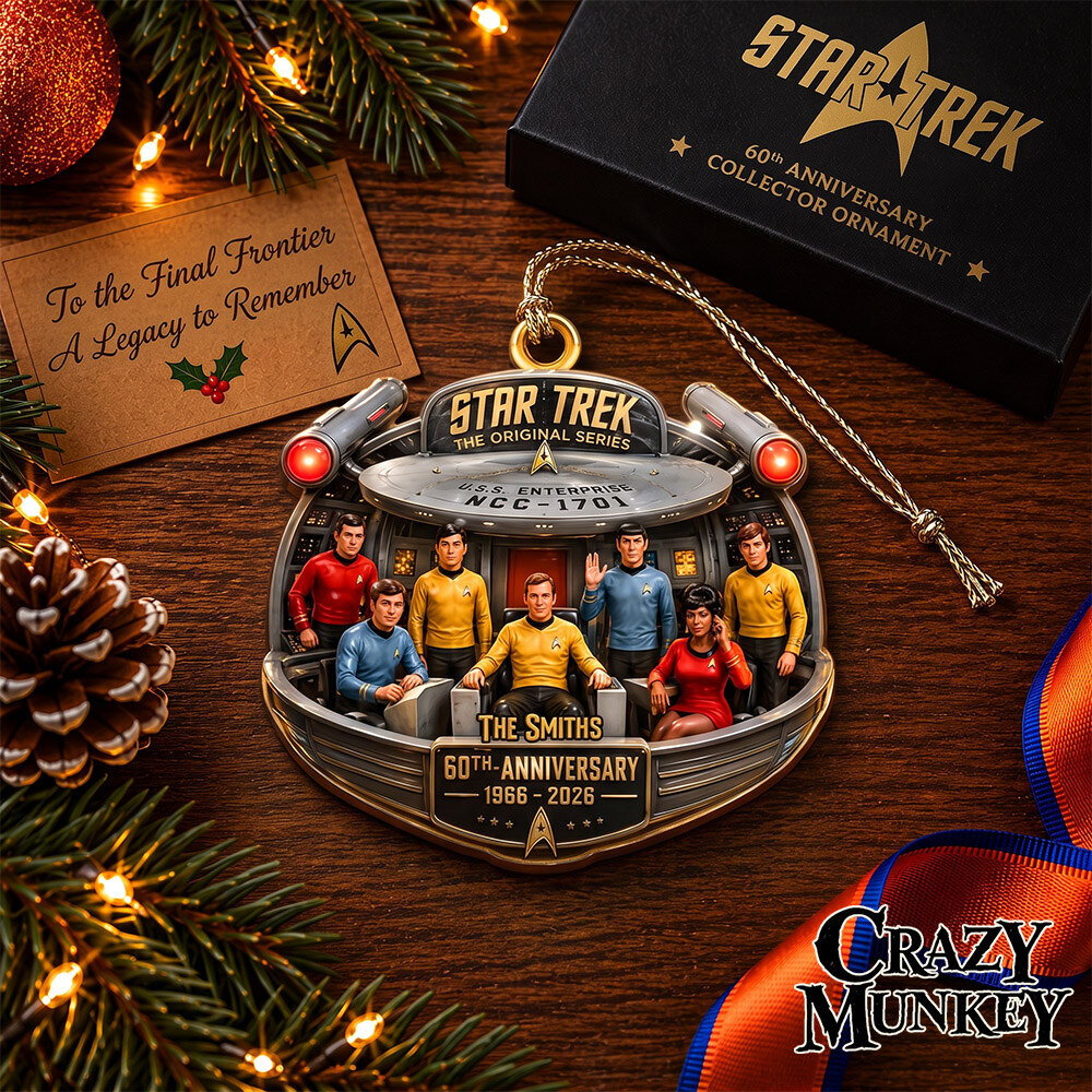 Star Trek TOS 60th Anniversary 1966 2026 Concept Fan Ornament | Home Decor