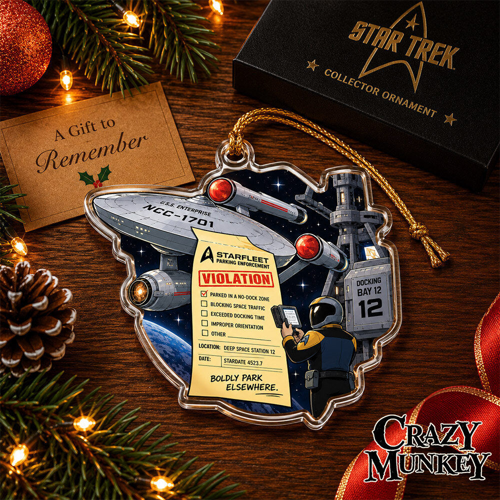 Star Trek Enterprise Boldly Park Elsewhere Concept Fan Ornament | Home Decor