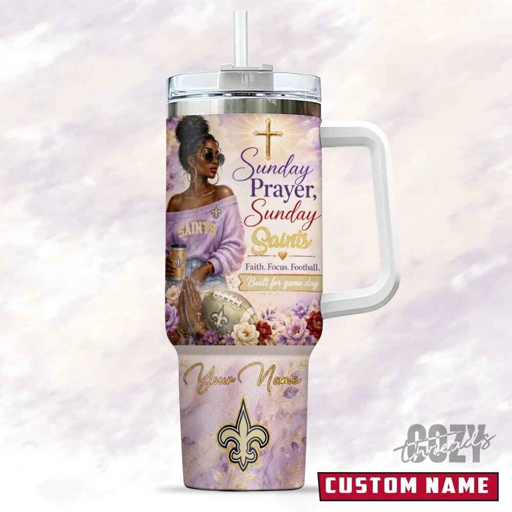 New Orleans Saints Football Sunday Prayer Faith Focus Tumbler